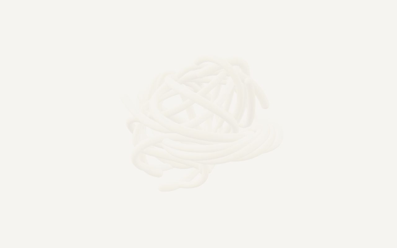 A tangled noodle form, a still view of the body in transformation